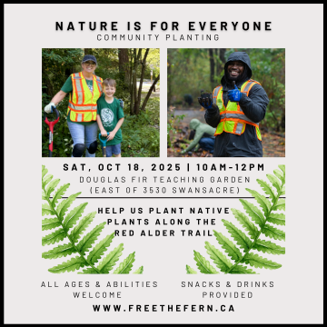 Nature is for Everyone Planting - Champlain Heights Trails, Vancouver photo